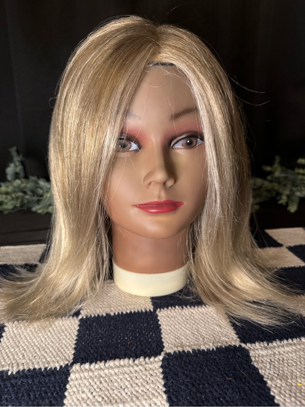 Blonde Layered Synthetic/Human? Women's Wig - Natural Light Blonde